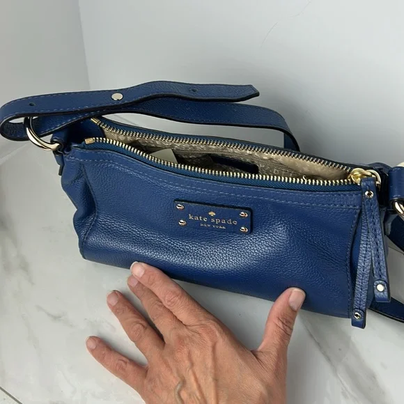 Kate Spade Royal Blue pebble leather AUTHENTIC bag